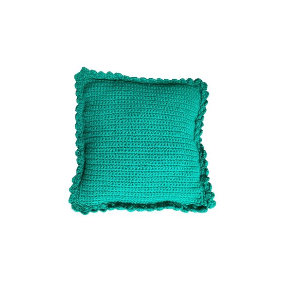 Handmade Crochet Santa Claus Throw Pillow Christmas Holiday Decor - Picture 4 of 7